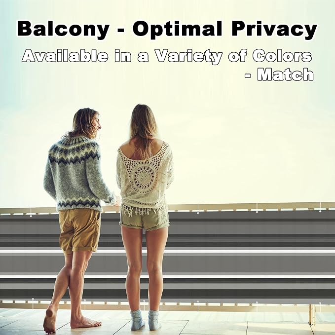 Privacy Fence 3.1' x 6.6' UV-Resistant Visibility Reduction Balcony Privacy