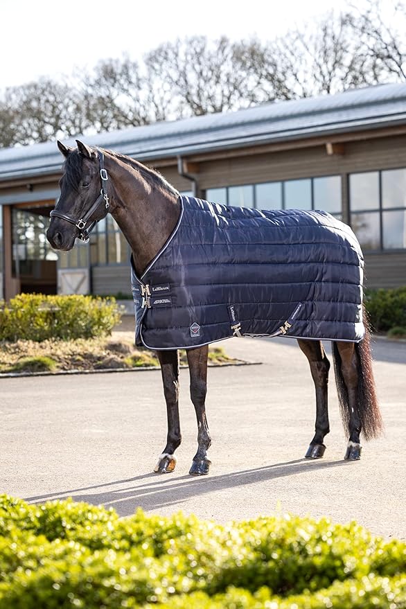 LeMieux Arika Stable-Tek 100g Blanket - Diamond Ripstop Outer - Breathable and Stain Repellent - Navy - 84"