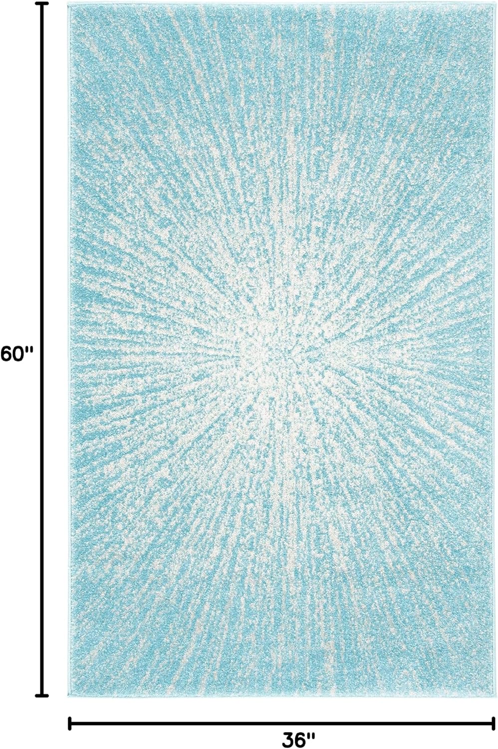 SAFAVIEH Evoke Area Rug 3'x5', Modern Aqua & Ivory EVK228J