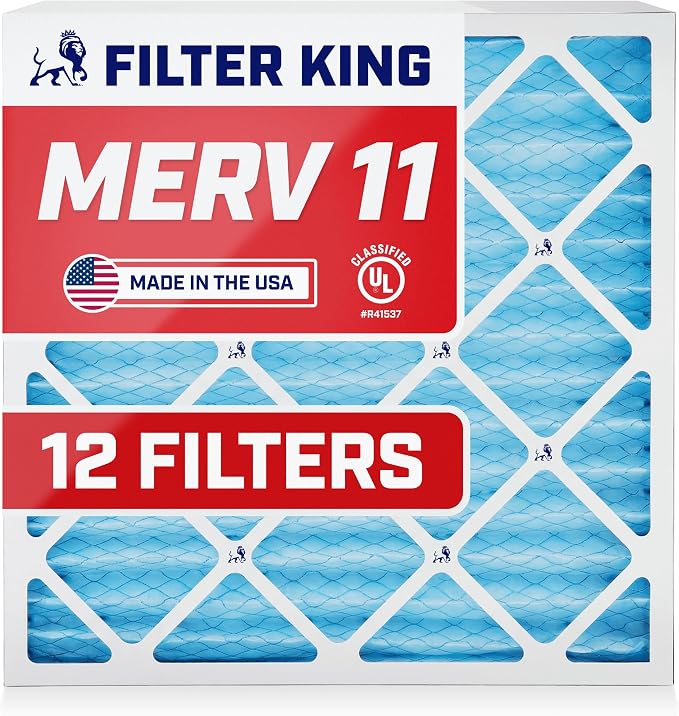 Filter King 14x20x1 Air Filter | 12-PACK | MERV 11 HVAC Pleated A/C Furnace