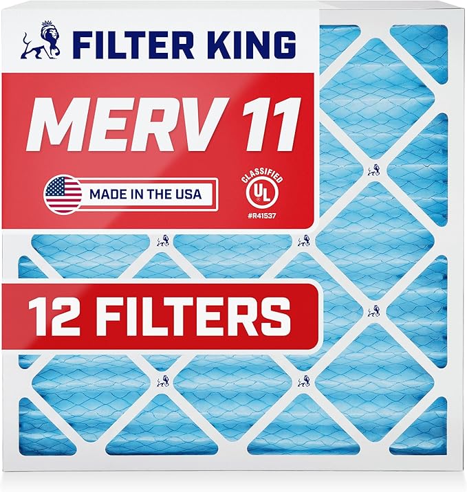 Filter King 20x21x1 Air Filter | 12-PACK | MERV 11 HVAC Pleated A/C Furnace