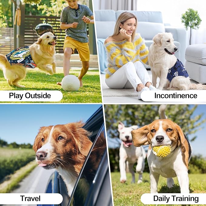 Washable Dog Diapers Male Reusable, Premium Belly Bands for Male Dogs, Pack of 3, High Absorbing Extra Large Male Dog Pee Wraps for Doggies in Incontinence or Excitable Urination and Training(XL)