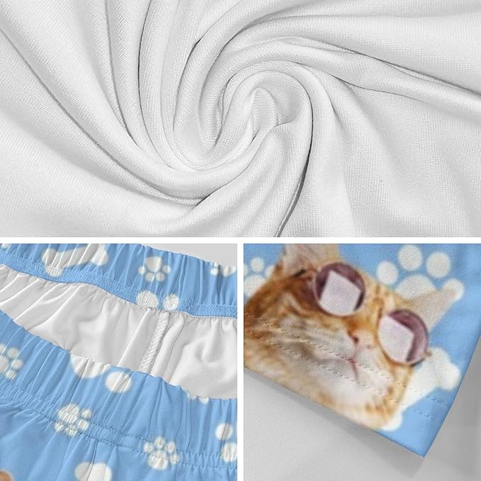 Custom Pajamas Pants with Photo for Men Women:Made in USA Personalized Pajama Trousers,Gifts for Wife Husband