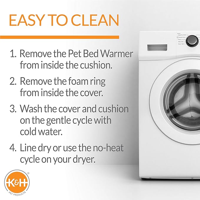 K&H Pet Products Heated Cat Bed for Indoor Cats, Dogs, and Pets - Round Walled Thermo-Kitty Bed with Removable Waterproof Cat Heating Pad, Machine Washable, MET Safety Listed - Small 16" Sage
