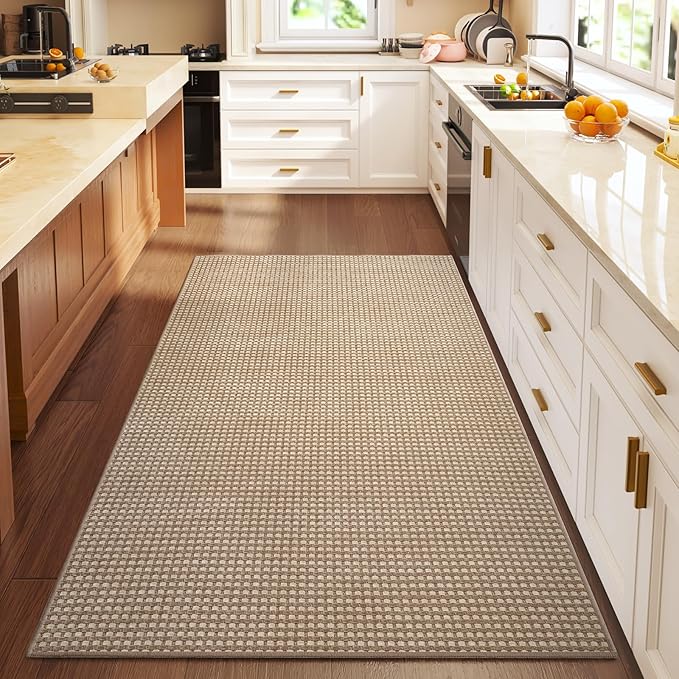 YDKGL 3x5 ft Area Rug Entryway Runner Rug Non Slip Washable, Boho Woven Kitchen