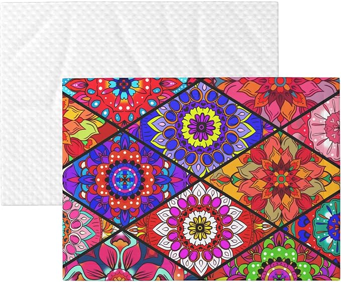 Colorful Boho Blanket for Pet - Floral Dog Blankets 40x30 Puppy Throw Blanket for Couch Sofa Bed