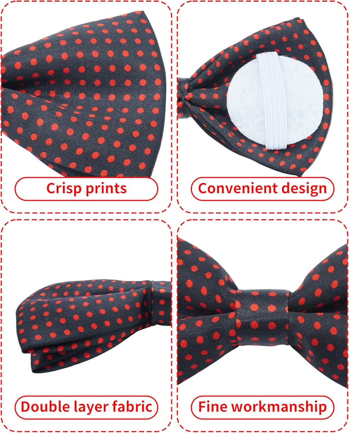 PET SHOW 10 Pack Pet Big Dogs Collar Embellishment Attachment Bow Ties for Medium Large Dogs Collar Charms Accessories Slides Bowties for Birthday Wedding Parties Assorted A Style Assorted B Styles
