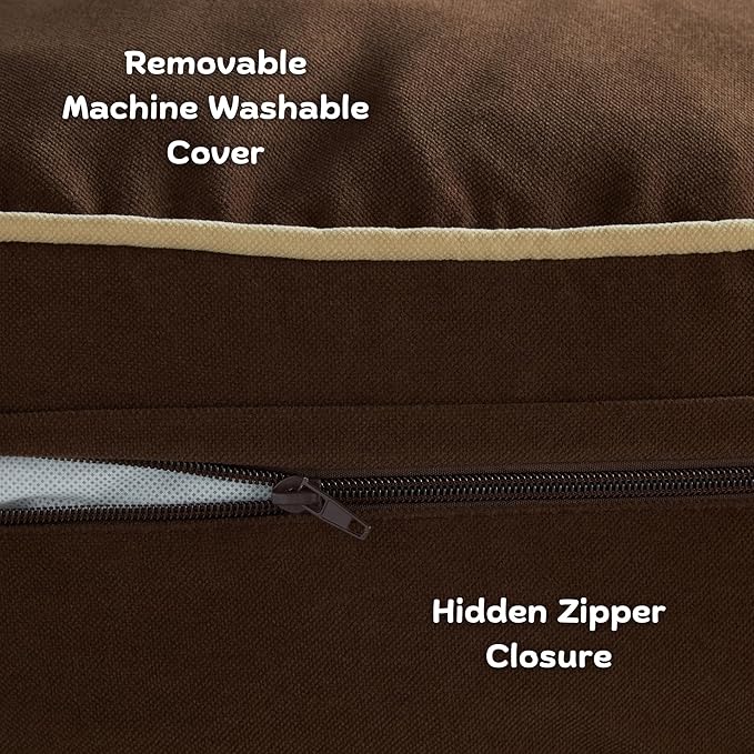 Happy Hounds Scout Round Reversible Pillow Dog Bed, Medium (36" x 36"), Chocolate