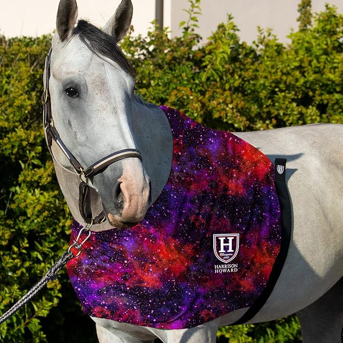 Harrison Howard Horse Stretchy Shoulder Guard Anti Rub Bib for Horse Vast Cosmos L