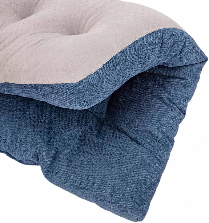 Dog Bed for Small Medium Dogs and Cats, Large Washable Pet Beds for Crate (36L x 23W in, Blue)