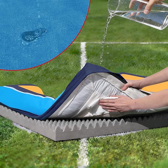 Comfort Expression Orthopedic Dog Bed for Large Dogs 36x27 Inch, Waterproof Egg Crate Foam Large Pet Bed with Removable Bolsters, Dog Couch with Washable Cover & Non-Slip Bottom, Houston