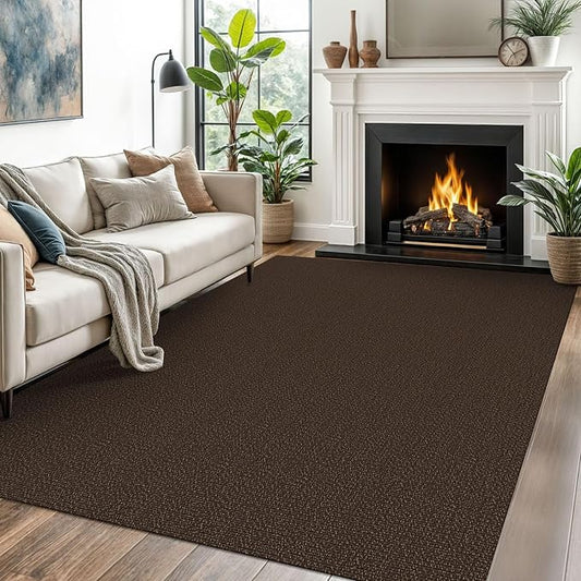 EARTHALL Washable Area Rugs 5x7 Ft Non Slip Living Room Rugs Cotton Rubber