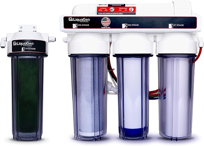 LiquaGen- Super Flow Reverse Osmosis & Deionization Water Filtration System-