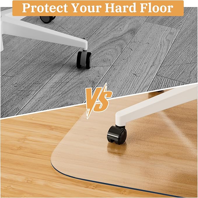 Office Chair Mat for Hardwood Floor, Heavy Duty Non-Slip Chair Mat for Rolling