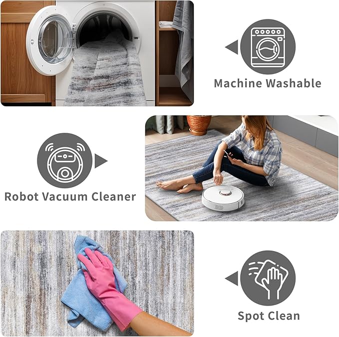 Large Runner Rugs for Hallway 4x16: Non-Slip Washable Wide Carpet