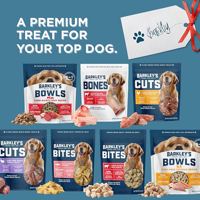 Barkley’s Bag Chicken Bites, Freeze Dried Dog Treats & Food Topper, Made with Chicken and Brown Rice, Small Bite-Sized Pieces for Training Rewards, for All Dog Breeds, Ages & Sizes, 4 Oz Bag (1 Pack)