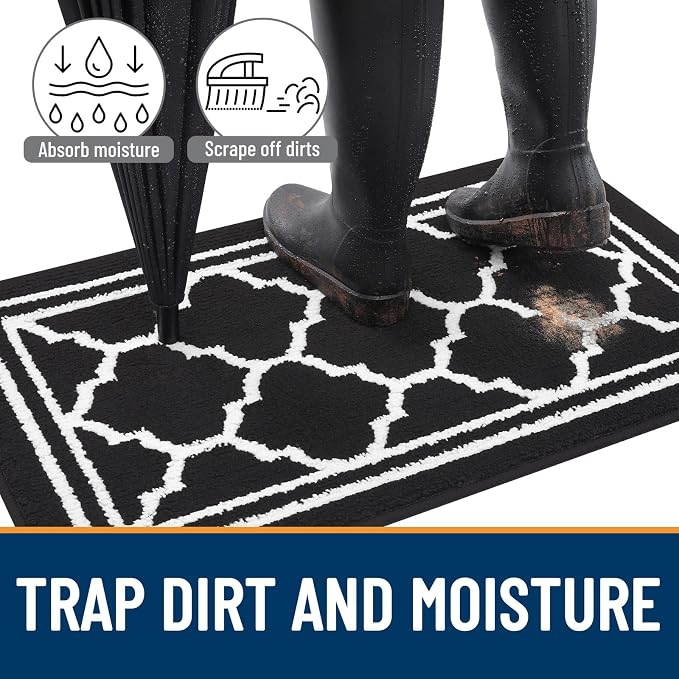 Buganda Long Indoor Door Mat, Dirt-Resistant and Absorbent Doormat, Low Profile