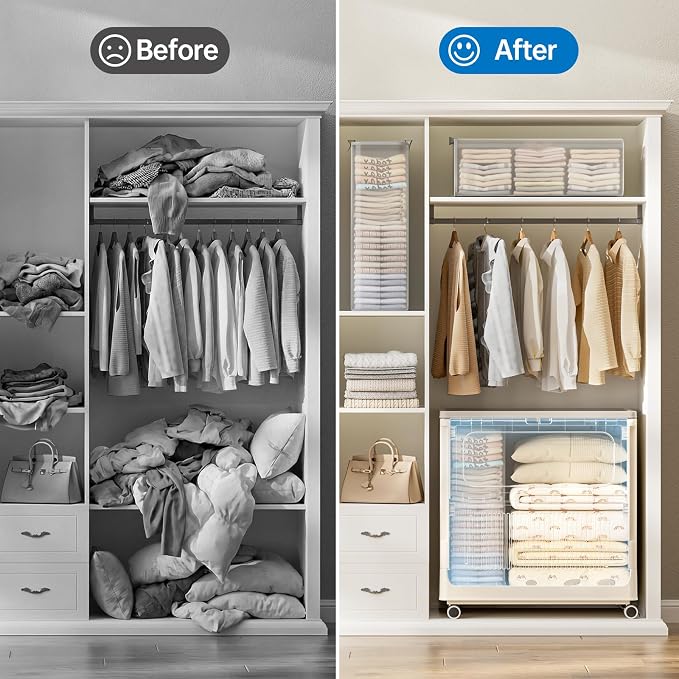 HAIXIN HOME 130L Stackable Storage Bin