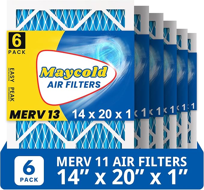 Maycold 14x20x1 MERV 11 Furnace Air Filter, High-Performance HVAC AC Filters