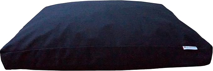 Dogbed4less Memory Foam Dog Bed for Small to Medium Dogs, Waterproof Lining and Machine Washable Durable Pet Bed Canvas Cover 37X27 Pillow, Black