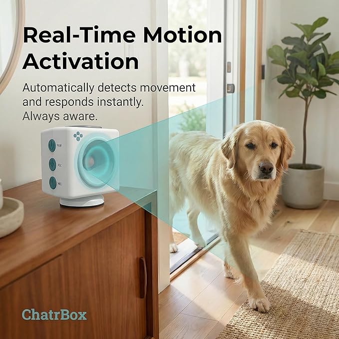 Humane Smart Pet Training Device – Motion-Activated Voice Guidance for Immediate Behavior Control, Works Automatically When You’re Not Home (No Shock, No Collar, No Spray)
