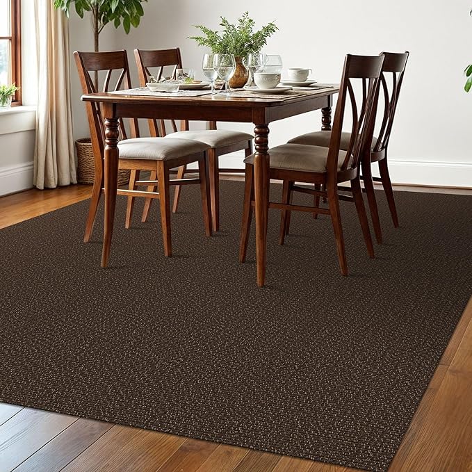 EARTHALL Washable Area Rugs 6x9 Ft Non Slip Living Room Rugs Cotton Rubber