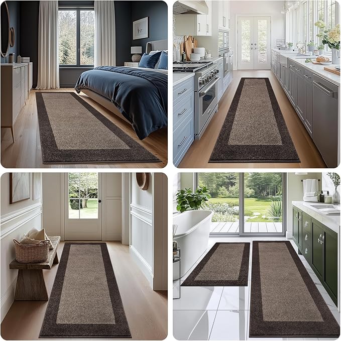 Washable Area Rug 36" x 36", Non Slip Kitchen Rug