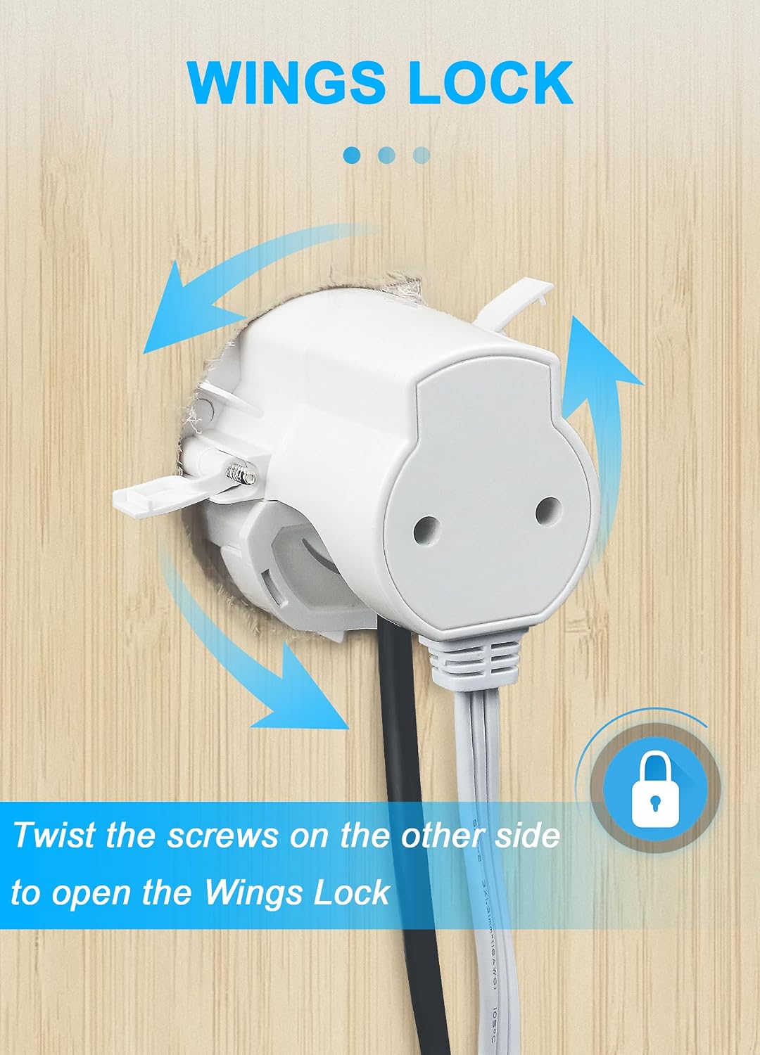 in Wall Cable Management Kit with Hole Saw Drill Attachment - Includes Power & Low Voltage Cord Management - Hide TV Wires for Wall-Mounted TVs, White