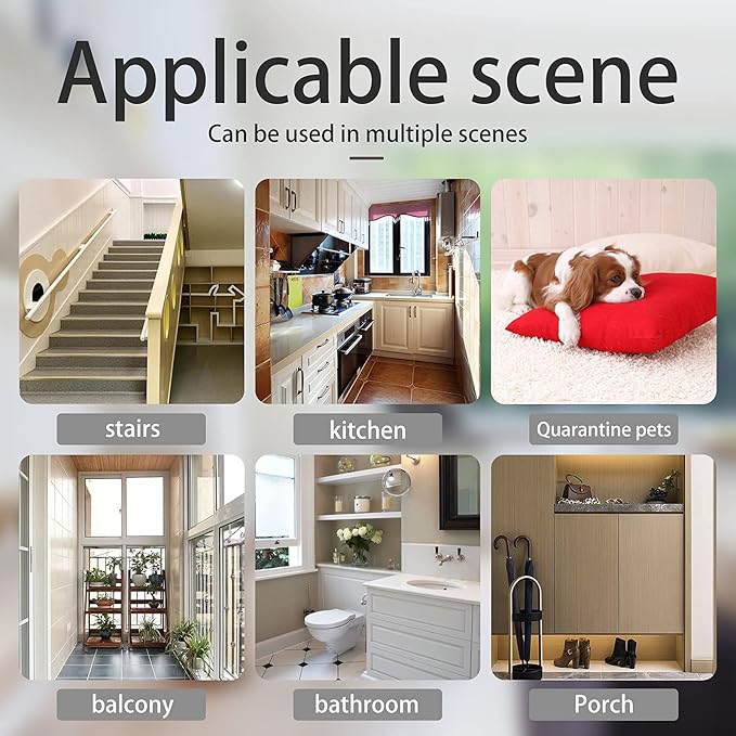 Narrow Baby Gate 24 Inch for Small Dogs - White Tension Indoor Safety Auto Close Walk Through Metal Gate for House Doorways Stairs (24.02"-27.56"/61-70CM)