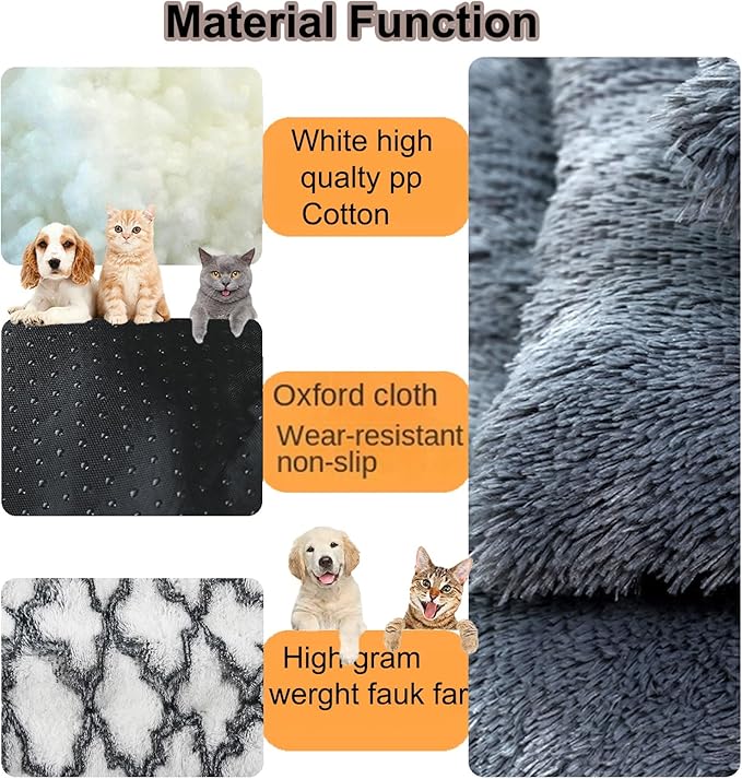 Dog Crate Mat, Dog Bed for Large Dogs, Comfy Fluffy Kennel Pad Anti-Slip for Dog beds & Furniture, Quilted Dog Bed for Pets for Medium/Small Dogs Cats (Color : A 2, Size : 30x21)