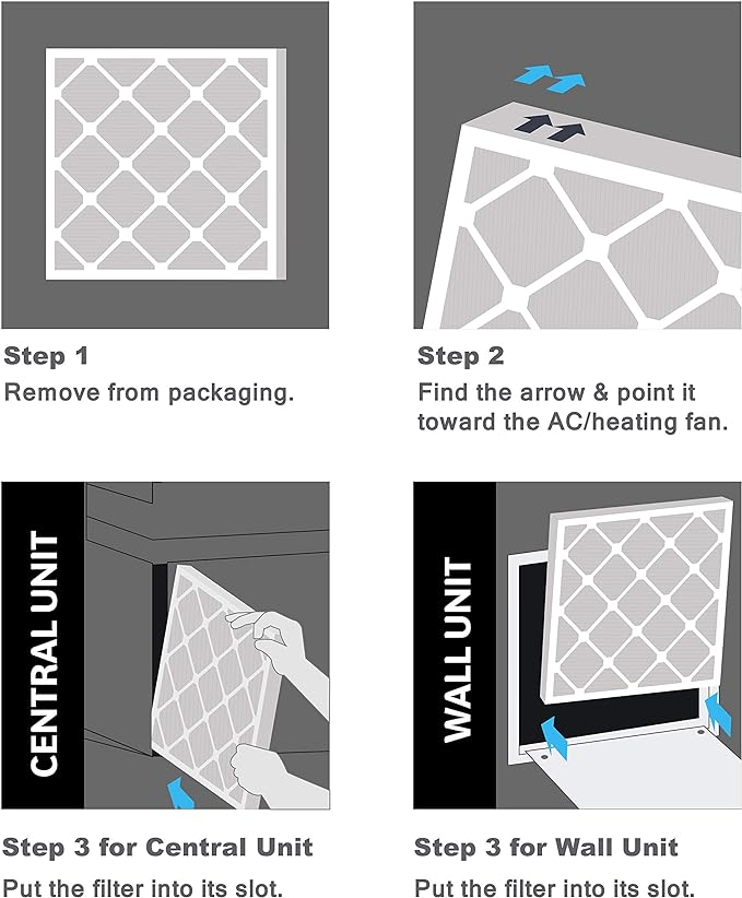Aerostar 20x30x1 MERV 13 Pleated Air Filter, AC Furnace Air Filter, 4 Pack