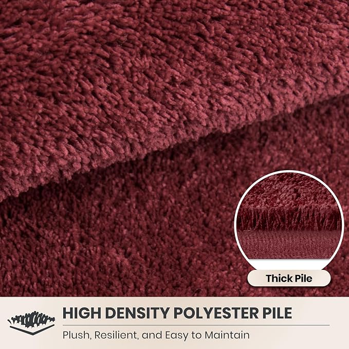 PURRUGS Easy Care Area Rug 6ft x 9ft, Non-Slip Washable Entryway Rug, Stain