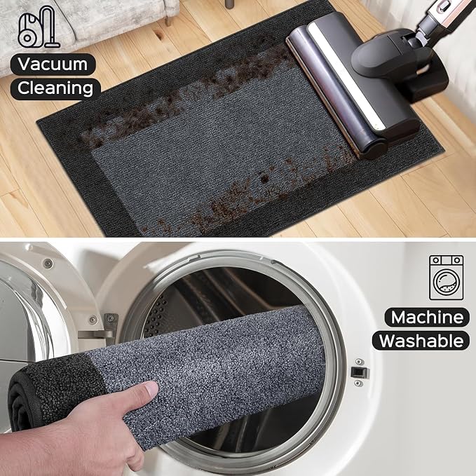 Washable Area Rug 48" x 72", Non Slip Kitchen Rug