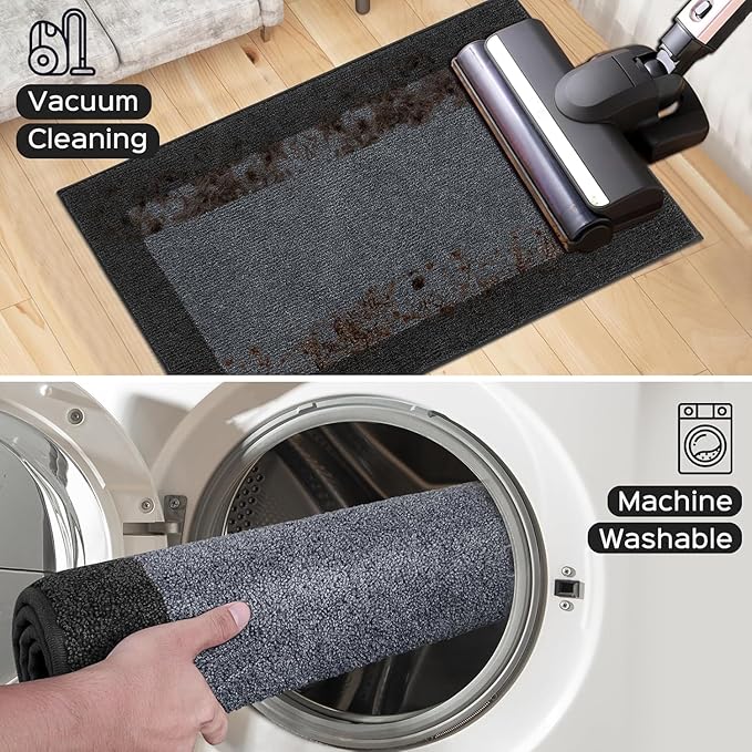 Machine Washable Kitchen Rug 32" x 84", Non Slip Kitchen Mat