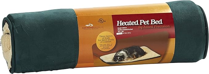 API® Heated Pet Bed | Self-Warming Bed for Dogs or Cats | Machine Washable Electric Pet Mat with Anti-Chew Cord | Made in USA (Medium, 1, Count)