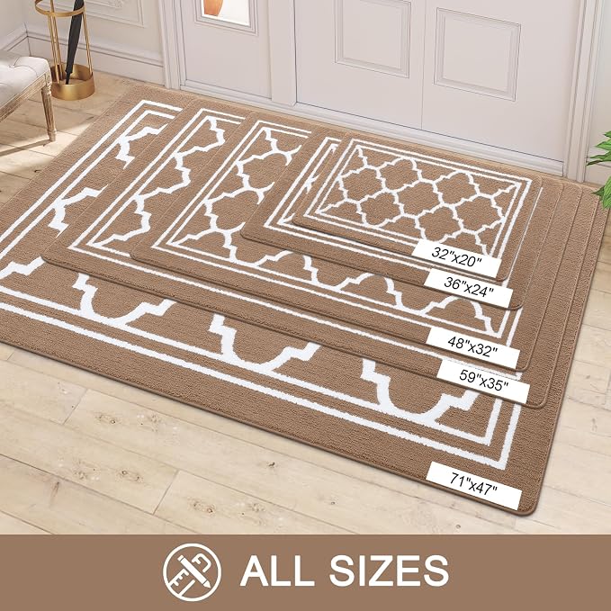 Buganda Indoor Door Mat, Dirt-Resistant and Absorbent Doormat, Low Profile
