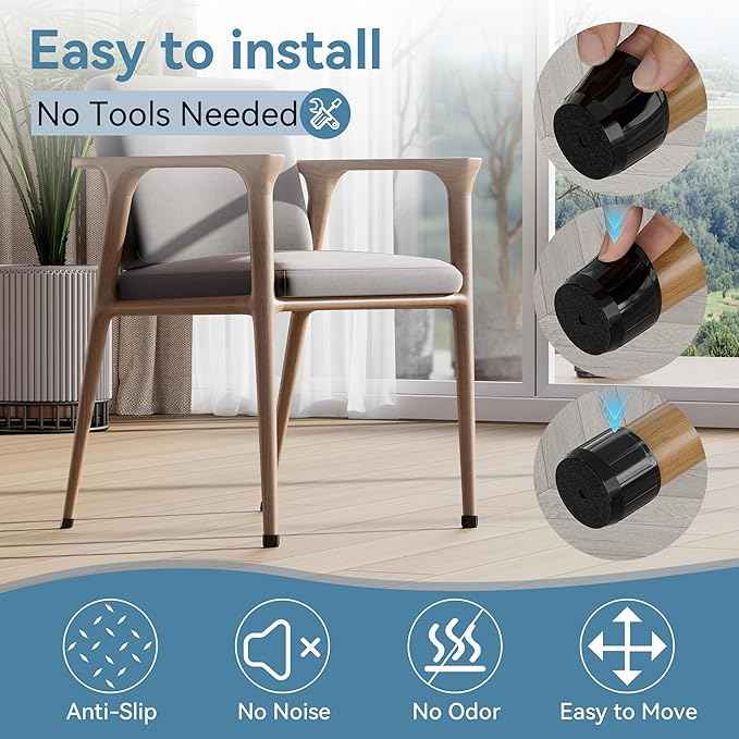 24PCS Extra Small Silicone Chair Leg Floor Protectors
