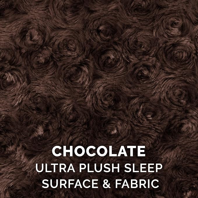 Furhaven Dog Bed for Small Dogs w/ Removable Washable Cover & Pillow Cushion Insert, For Dogs Up to 12 lbs - Ultra Plush Faux Fur Oval Lounger - Chocolate, Small