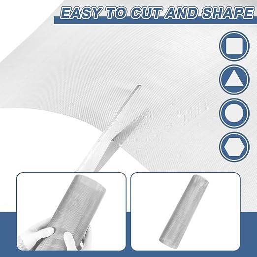 uxcell 100 Mesh 39" x 10" Woven Wire Mesh, 316 Stainless Steel Air Vent Filter