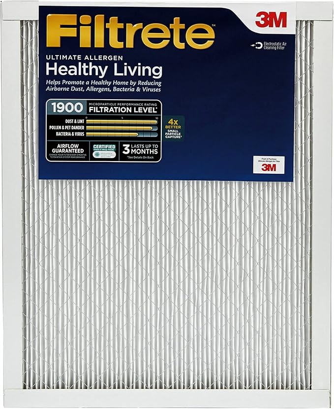 Filtrete 16x20x1 AC Furnace Air Filter, MERV 13, MPR 1900, Premium Allergen