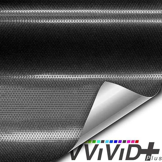 VViViD+ Honeycomb Matte Black Small Pattern Car Wrap Vinyl (100ft x 5ft)