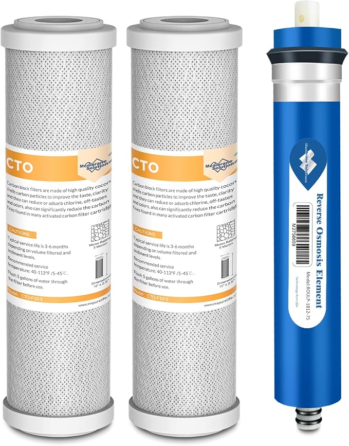 Membrane Solutions 75 GPD FX12P and FX12M Replacement Filters Combo Pack