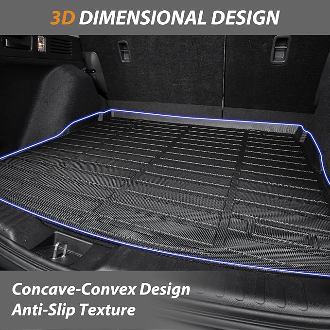 AIPOIL® Floor Mats & Cargo Liner Set for 2016-2024 Mini Clubman All Weather Protection TPE Anti-Slip Automotive Full Set Custom Car Mats Accessories - Black