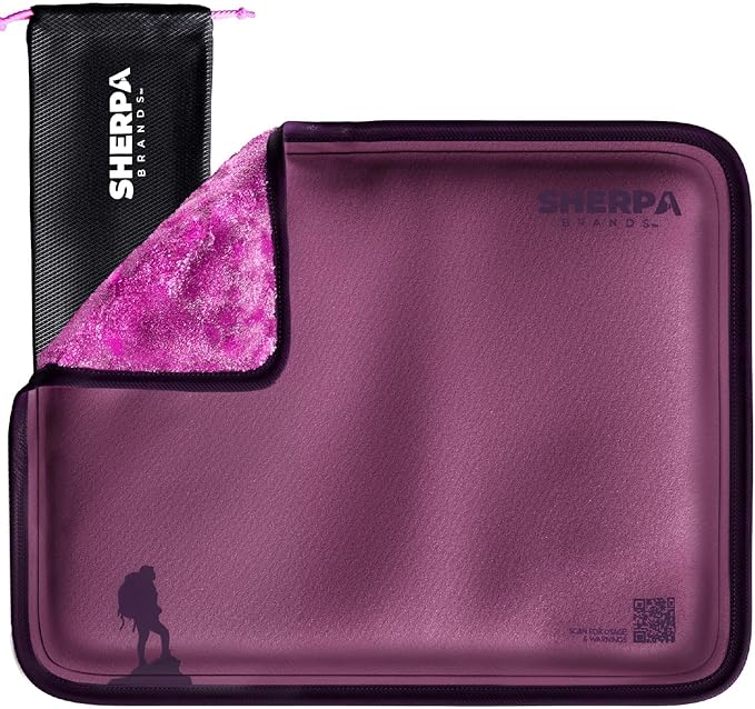 Large Ice Packs for Injuries Reusable - Soft Gel Hot and Cold Packs for Injuries, Hip, Shoulder, Back Pain Relief - 12" x 15" - Purple