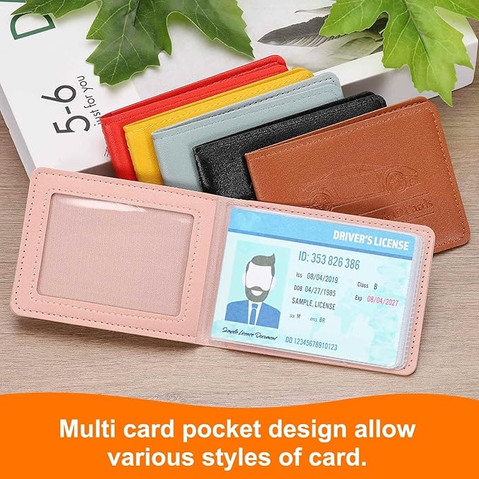HARFINGTON Car Registration and Insurance Holder PU Leather Vehicle Glove Box Organizer Storage Accessories Car ID Holder with 10 Pockets for License ID Card Bank Card Documents, Black