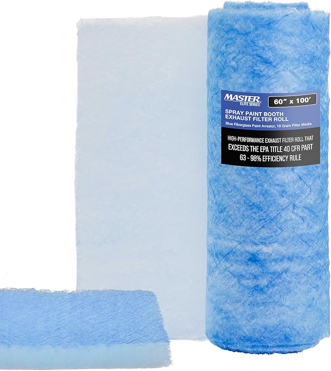 Master Airbrush Elite Paint Spray Booth Exhaust Filter Roll 60" x 100'