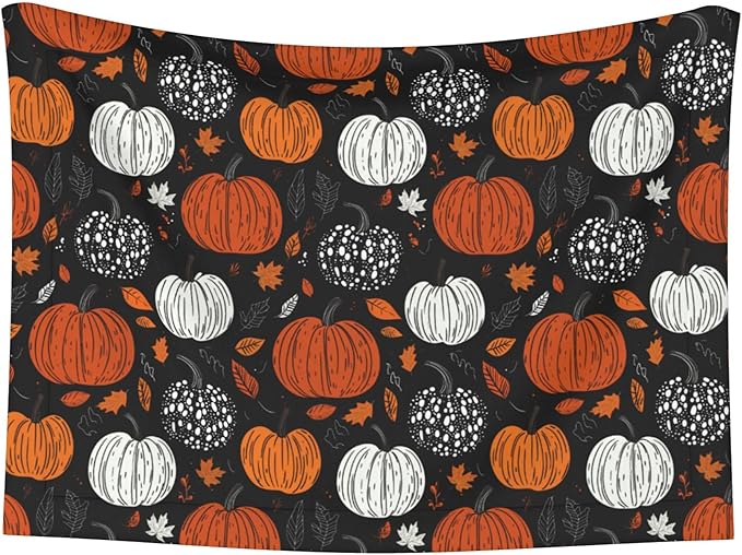 Fall Pumpkins Throw Blanket - Halloween Blanket for Dog Cat Autumn Pet Blankets 23x16 for Couch Sofa Bed
