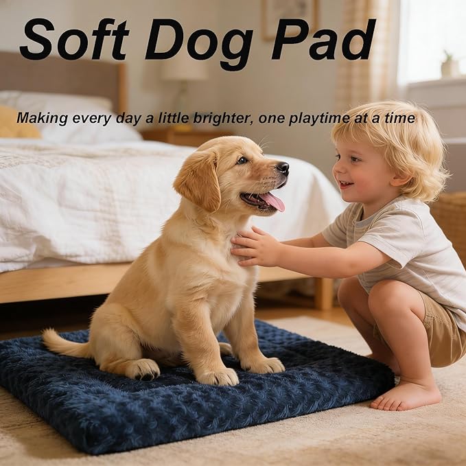 Dog Bed Mat - Reversible Dog Crate Bed Mats, Soft & Breathable Kennel Pad, Durable Crate Bed for Small Medium Large Dogs & Cats