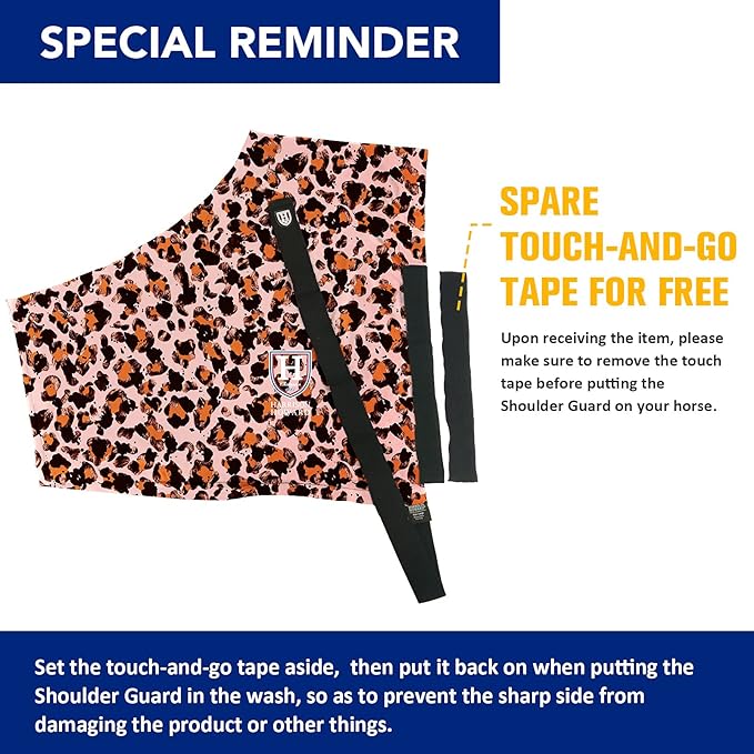Harrison Howard Horse Stretchy Shoulder Guard Anti Rub Bib for Horse Classic Leopard M