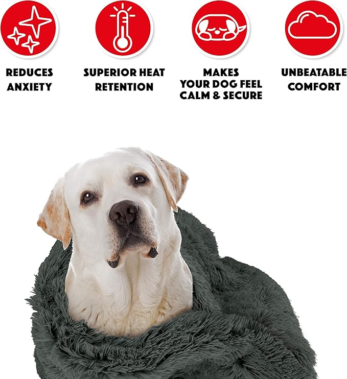 The Dog’s Blanket – Faux Fur Dog Blanket, Grey, XL, 38x54